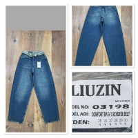 Джинсы женские LIUZIN JEANS 03198-2 BAGGY ЗЕЛЕНЬ