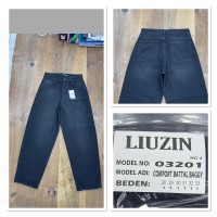 Джинсы женские LIUZIN JEANS 03201-2 BAGGY ЧЕРНЫЙ