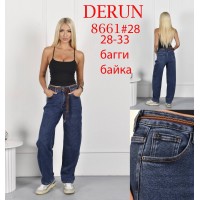 Джинсы женские DERUN JEANS 8661 BAGGY НА БАЙКЕ