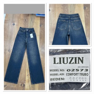 Джинсы женские LIUZIN JEANS 02573-2 ТРУБЫ КОФЕ