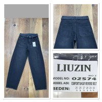 Джинсы женские LIUZIN JEANS 02574-2 BAGGY ЧЕРНЫЙ