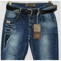 Джинси жіночі Турецькі Red blue jeans boyfriend 1002