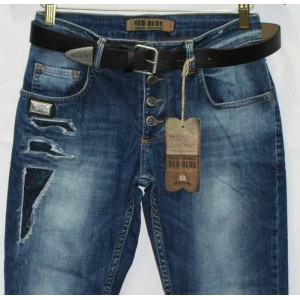 Джинси жіночі Американка Турецькі Red blue jeans boyfriend 1002