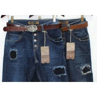 Джинси жіночі Турецькі Red blue jeans boyfriend 1028