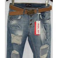 Джинси жіночі Турецькі Red blue jeans boyfriend 1030