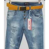 Джинси жіночі Турецькі Red blue jeans boyfriend 1049