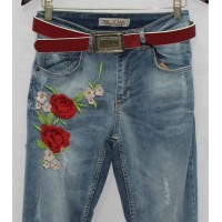 Джинси жіночі Турецькі Red blue jeans boyfriend 8821
