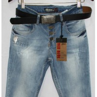 Джинси жіночі Турецькі Red blue jeans boyfriend 8836